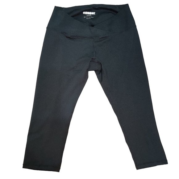 ODODOS Pants - ODODOS Womens Cross Waist Yoga Leggings Capri Workout Pants Gym Black Sz M
